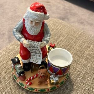 Santa list tea-light holder